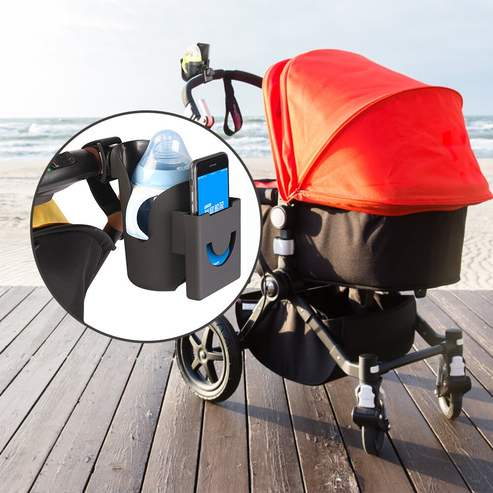 Baby Stroller Cup Holder+Phone Rack Universal Cup Holder for Pram Stroller Carrying Case Baby Carriage Cup Bottle Holder Guggy
