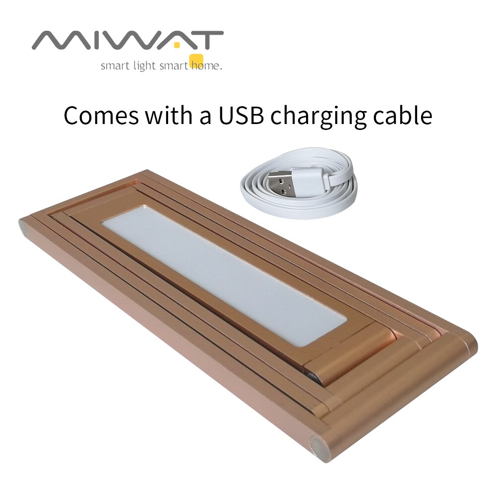 Lámpara de lectura de escritorio LED mesa de oficina protección ocular luz USB recargable batería de estudio lámpara de mesa plegable 3 niveles regulable DC5V