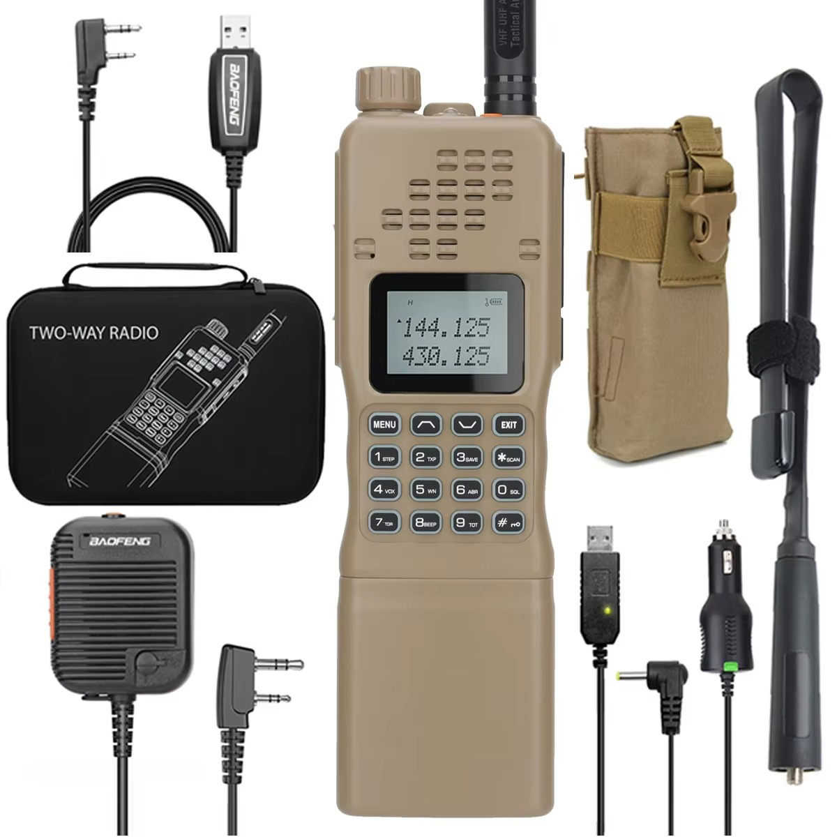 Baofeng AR-152 15W Walkie Talkie Powerful CB Two way Radio 12000mAh Battery Tactial Long Range AN PRC-152 Dual Band Transceiver
