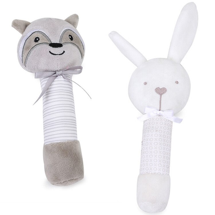 Baby Kinderen Rammelaar Speelgoed Cartoon Dier Pluche Hand Bell Kinderwagen Bijtring Wieg Opknoping Rammelaars Baby Trooster Speelgoed