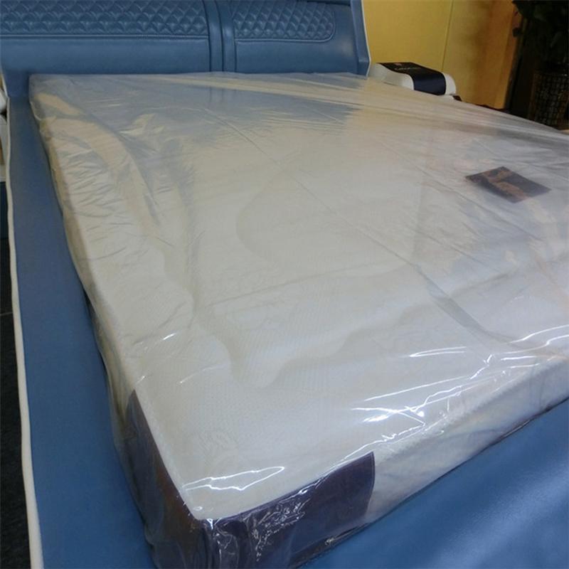 1Pc Plastic Film Matrashoes Eenvoudige Tranparent Matras Mouw Cover Topper Voor Home Shop Hotel Plastic Film Matrashoes