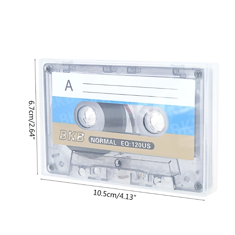 Reproductor de cinta en blanco de Cassette estándar, cinta magnética vacía de 60 minutos, 2 uds.