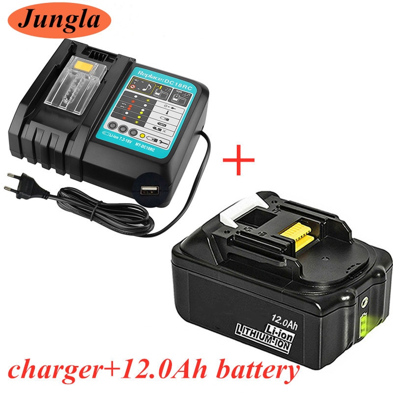 18V Oplaadbare Batterij 12000 Mah Liion Batterij 12.0AH Power Tool Batterij Voor Makita BL1880 BL1860 BL1830 + 3A lader