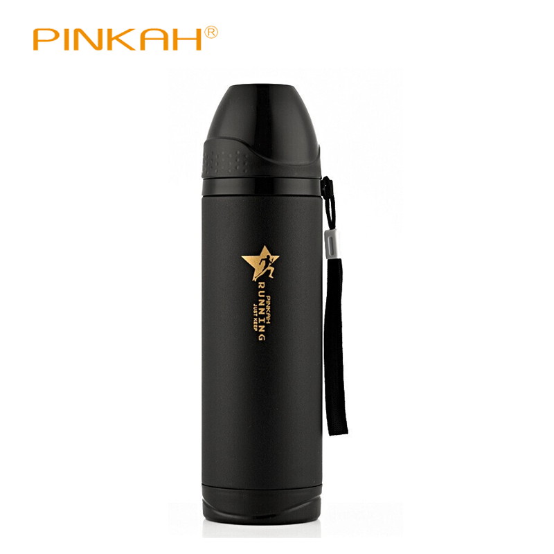 Termo de doble pared de acero inoxidable PINKAH, botella térmica Taza de Viaje de agua, taza al vacío, escuela, oficina, taza de café 500ML