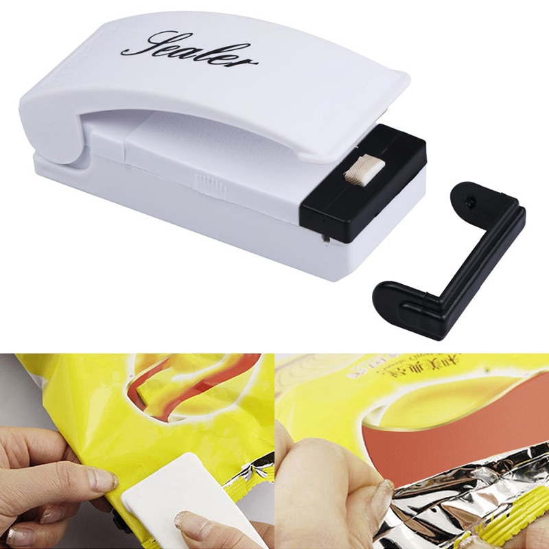 Electric Plastic Bag Sealer Heat Sealing Machine Impulse Heat Bag Sealer Portable Bag Clips Work With Battery Food Snack Sealer