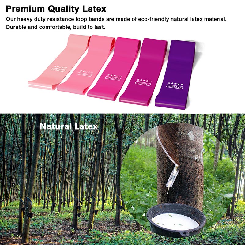 5 Pcs Weerstand Band Oefening Elastische Band Workout Ruber Loop Sterkte Pilates Fitness Apparatuur Training Expander Unisex