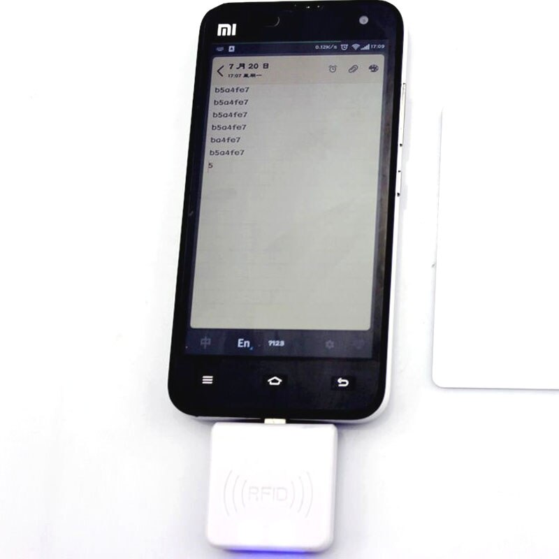 Lector de tarjetas Rfid USB de tamaño Mini para teléfono móvil Android, lector de tarjetas Micro USB Rfid de 125Khz o 13,56 Mhz