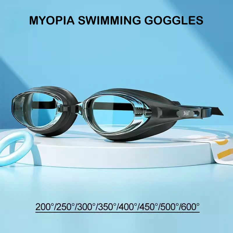 Gafas de natación profesionales para miopía, impermeables, antiniebla, HD, para hombres y mujeres, equipo de gafas para deportes acuáticos, dioptrías-2,0 ~-6,0