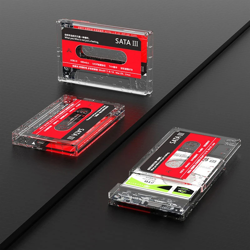 USB 3.0 External HDD Case 2.5 Inch SATA 3.0 Mobile Hard Drive Enclosure Support UASP for PC Laptop - Hard Drive Box