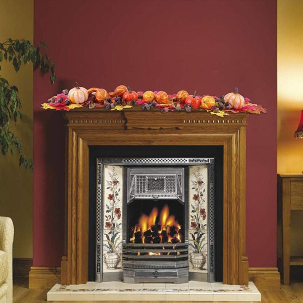 50Pcs/Set Fall Decoration Pumpkins and Maple Leaves Pine Cones Acorns Halloween Tanksgiving Christmas Festival Decor