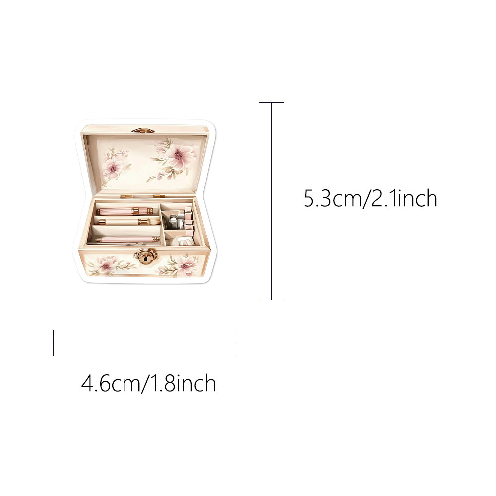 50Pcs Ins Style Cute White Stickers Retro Aesthetic Decals For Phone Laptop Suitcase Notebook Skateboard Waterproof Sticker