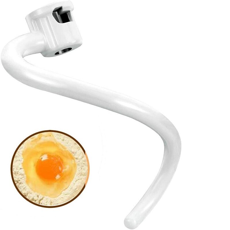 Reusable Spiral Coated Metal Dough Hook Attachment Replacement for Kitchenaid Stand Mixer Bowl-Lift Model KV25G0X for Home