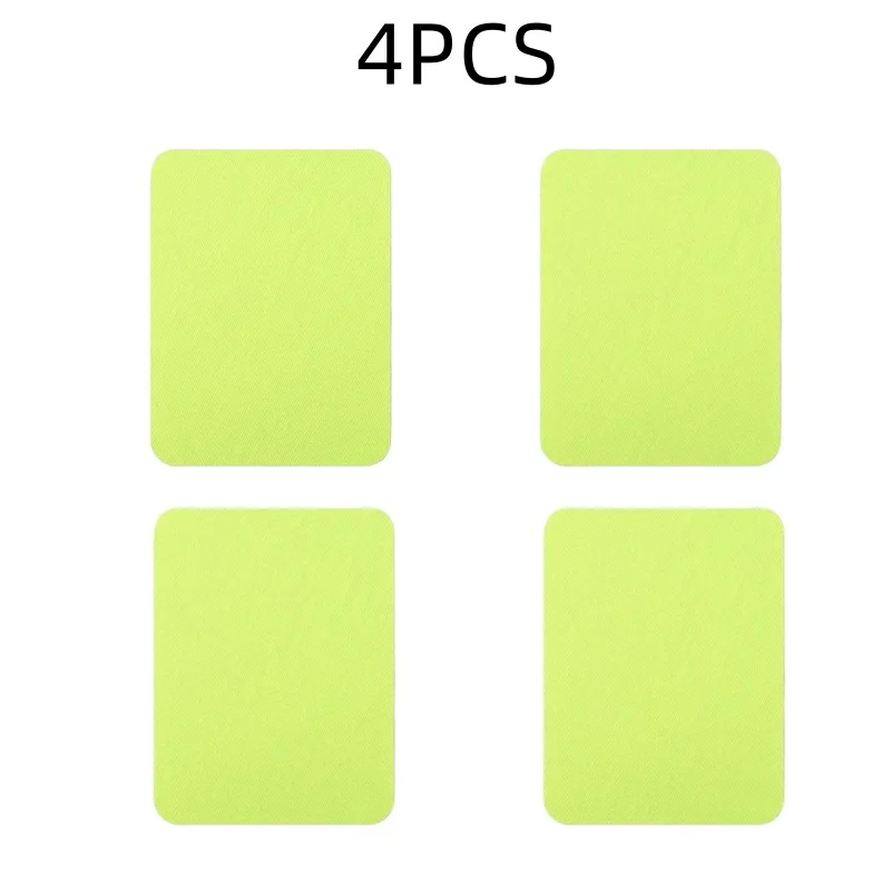 4 stuks opstrijkbare patches kledingreparatie veelkleurige stoffen patches opstrijkbare sterke lijm katoenen patch voor kleding Jean reparatie decor: WIT
