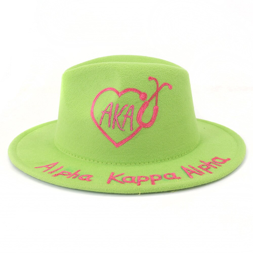 Vrouwen Brede Rand Herfst Fedora Hoed Vilten Hoeden Vintage Afdrukken Kerk Winter Vrouwen Hoeden MZ14: 2