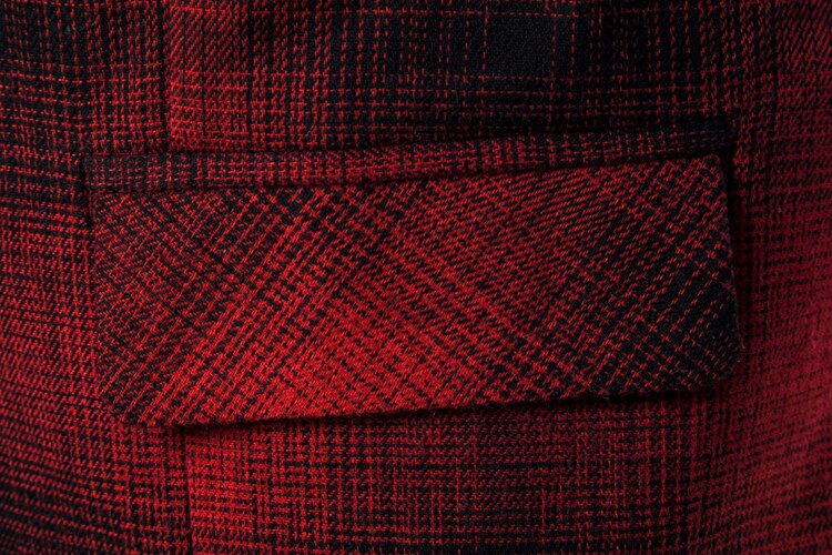 Vest Spring and Autumn Men's Checkered Green Fruit Collar Double Breasted Slim Business Casual Suit Waistcoat