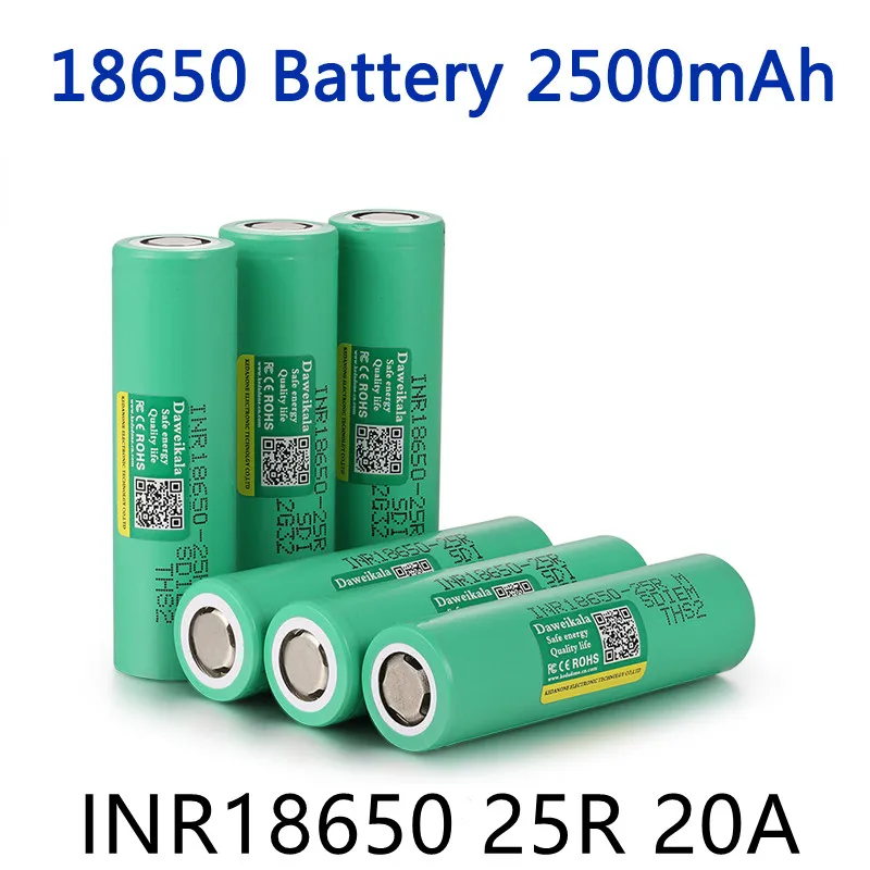 18650 battery Rechargeable battery INR18650 25R 20A discharge Li-ion Batteries 20A cell battery screwdriver flashlight