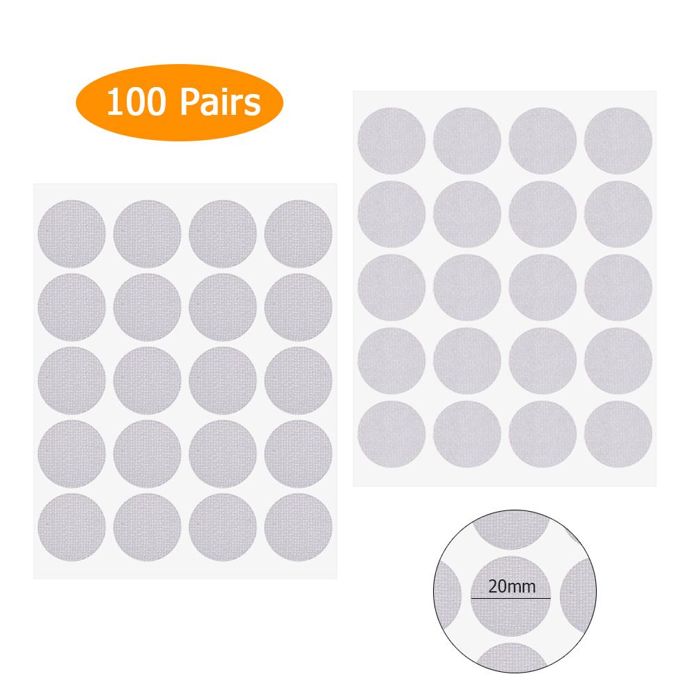 100 Pairs/lot Strong Self Adhesive Fastener Dots Stickers Adhesive Tape For Bed Sheet Sofa Mat Carpet Anti Slip Mat: 20mm