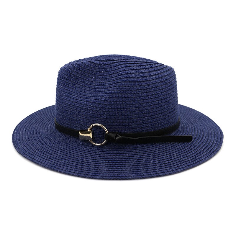 Vrouwen Hoeden Zomer Lente Stro Brede Rand Riem Band Zon Hoeden Outdoor Strand Reizen Casual Zon Beschermende Wit Zwart Zon hoeden