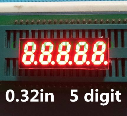 RED 0.32" inch LED digital tube 0.32in digital tube 7 segment led display 5 digits common cathode