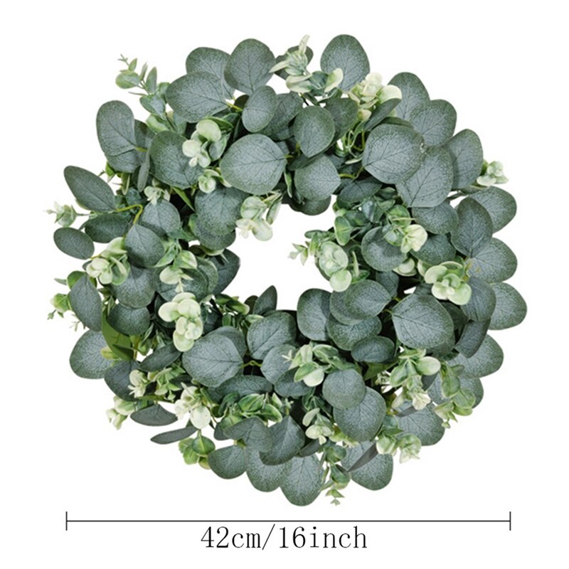 Sztuczny eukaliptus wieniec na frontowe drzwi okno na ścianę wesele strona główna wiosna lato dekoracja domu