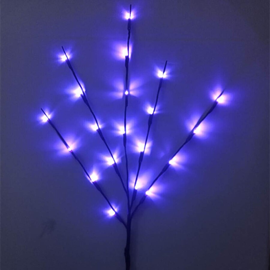 20 Bulbs LED Willow Branch Lights Lamp Natural Tall Vase Filler Willow Twig Lighted Branch Christmas Wedding Decorative Lights: BlueD001