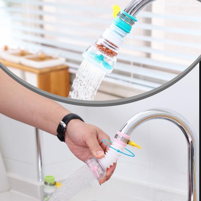 360-degree Rotating Filter Splash-proof Water Tap Installed On Your Faucet To Filter And Regulate The Water Flow