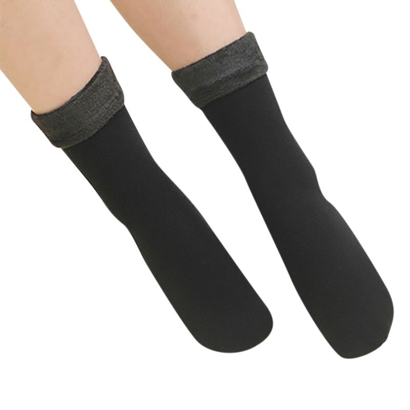 Winter Sneeuw Sokken Dames Plus Fluwelen Dikke Sokken Warm Sneeuw Sokken Casual Tube Floor Sokken: B