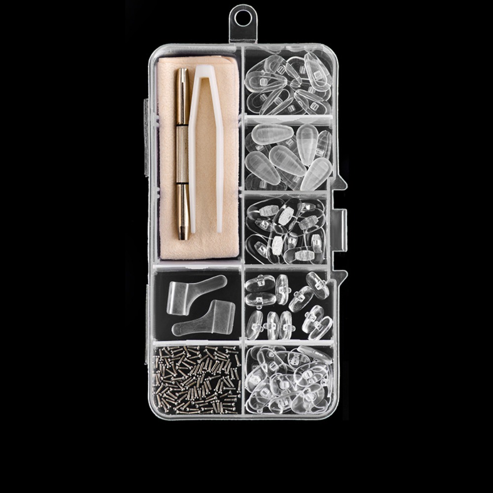 Kit de réparation de lunettes en Silicone, plaquettes nasales antidérapantes remplaçables, Kit de réparation universel et Durable, outils de réparation de lunettes, accessoires de réparation: Lavande