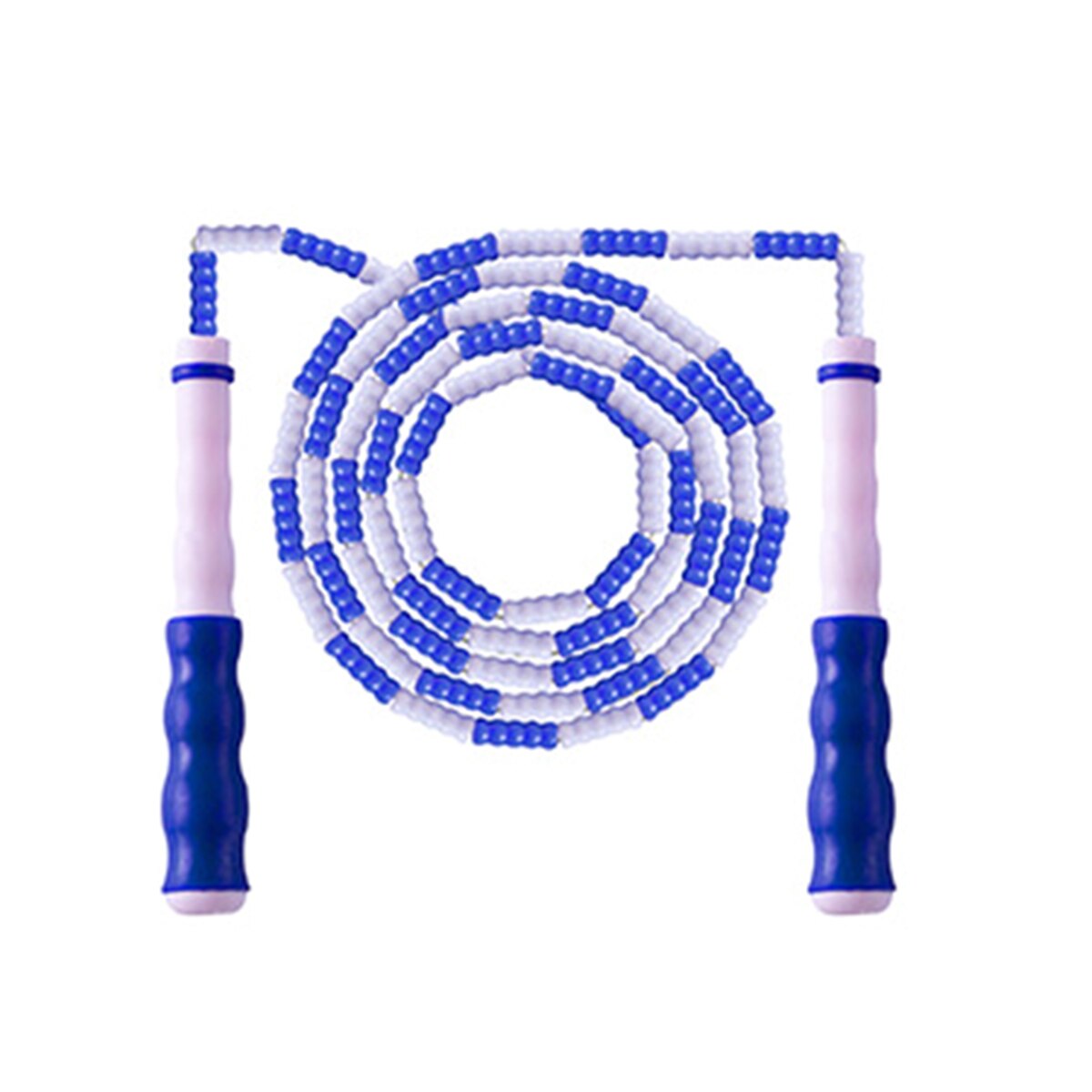 Beaded Jump Rope Adjustable Tangle-Free Segment Fitness Skipping Rope for Adults and Kids