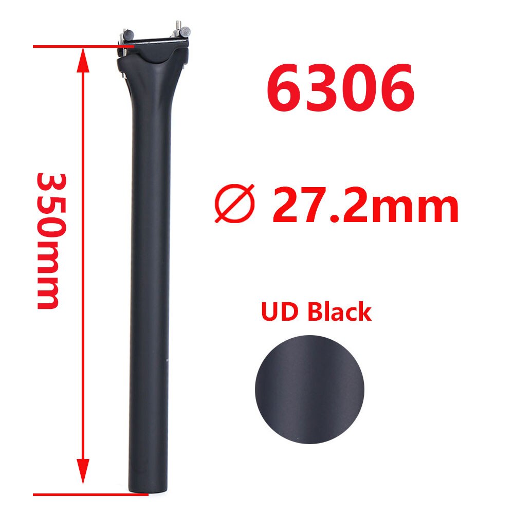ELITA ONE MTB Carbon Seat Post 27.2/30.9/31.6mm Road/Mountain Bike Seatpost UD Matt Light: 140g: 27.2x350mm-6306