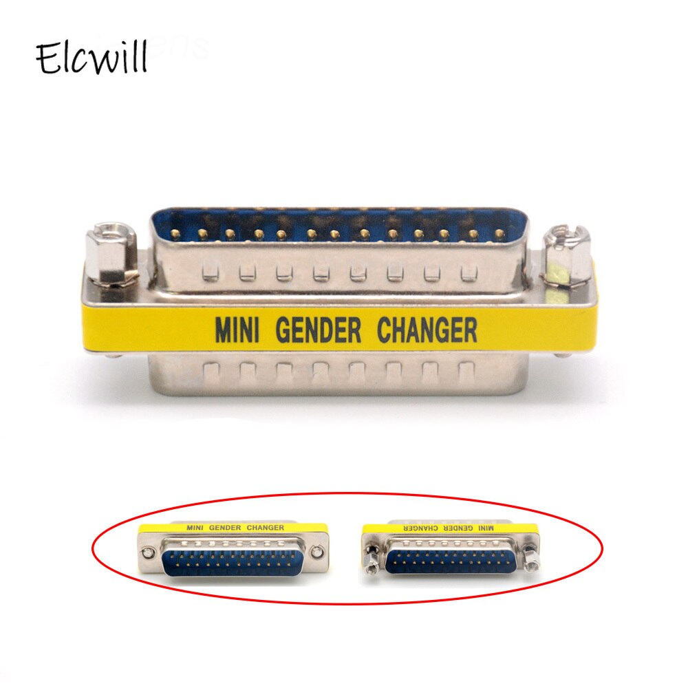 D-sub  db25 serielt kabelforlænget adapter 25- bens stik parallelport mm / mf / ff minitype-skifterstik: Db25 han / 2 stykker
