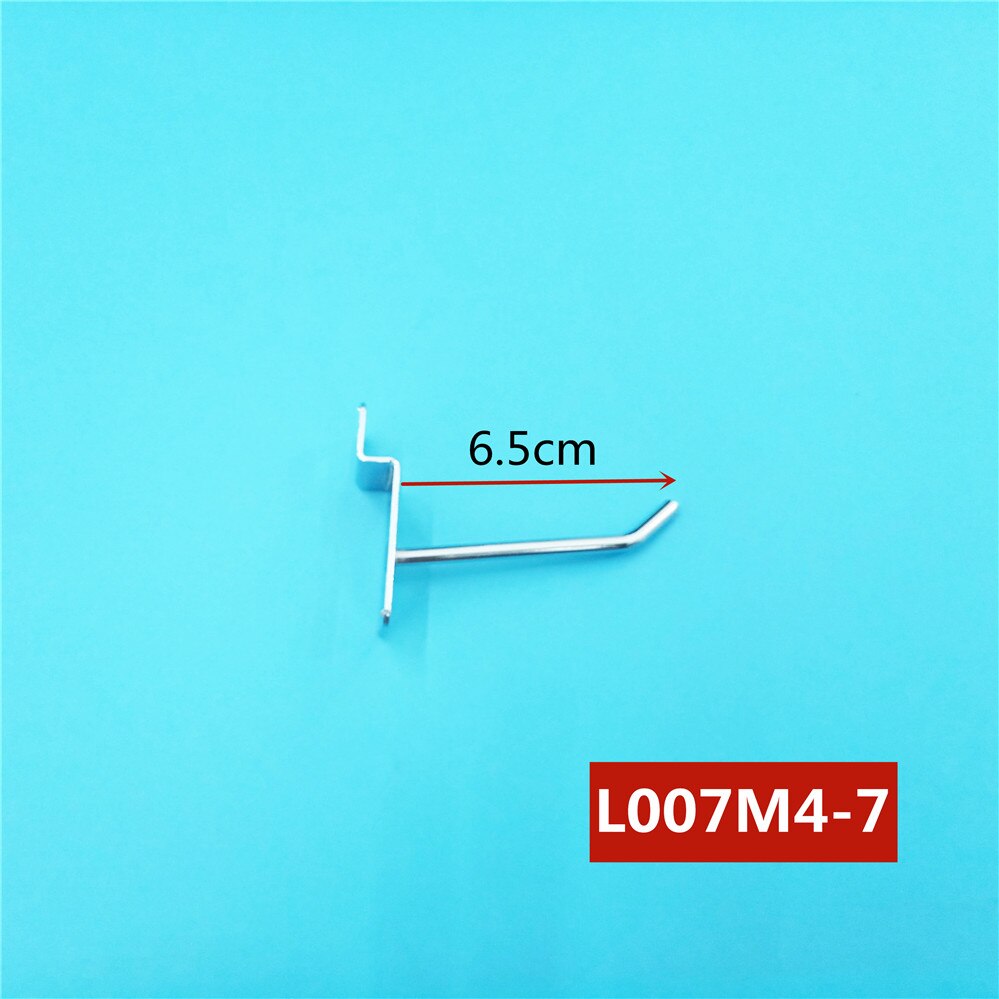 2 stuks/partij dia . 4mm displayhaken koudgewalst stalen pegboardhaken enkele slatwallhaken lengte 5cm/7cm/10cm/14cm/19cm/24cm/29cm: Lengte 7cm 2 stuks