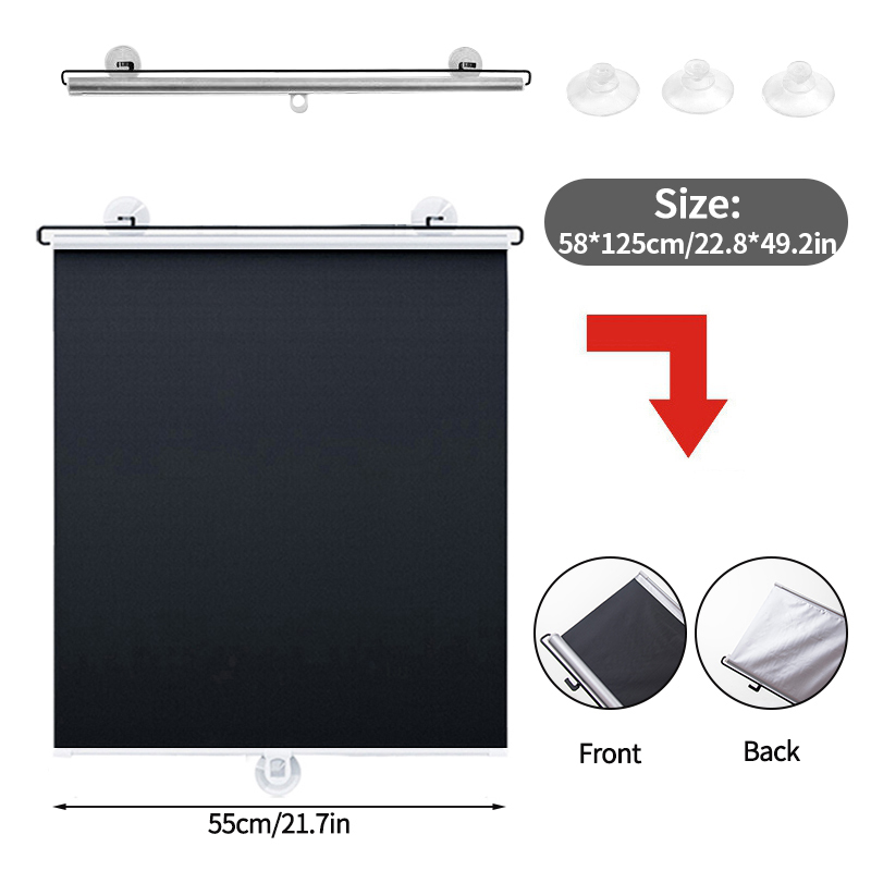 Tende a rullo retrattili Tenda Ventosa Parasole Tende oscuranti Finestra Tenda parasole auto telecamera da letto Cucina Forniture: marina militare Blu