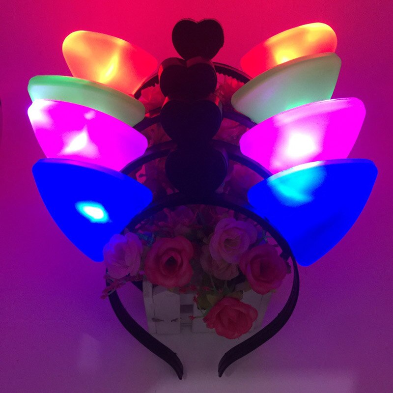 1Pcs Multi Light Up Flashing Blinking LED Headband Girl Wedding Hair Accessories Glow Party Christmas Year
