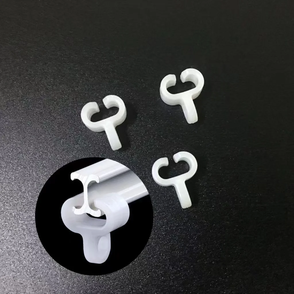 10 stk. t-formet skinnespenne perle gardinskinnekrok aluminiumslegering dørkode i-formet skinnehjul