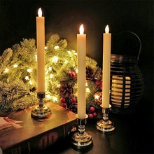 Battery Power LED Candle Stick Light Flameless Flickering Tealight Party Xmas