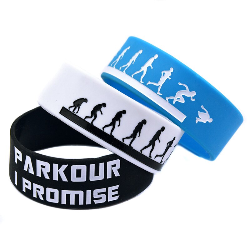 1Pc Parkour Ik Beloofd Motivatie Siliconen Polsbandje 1 Inch Breed