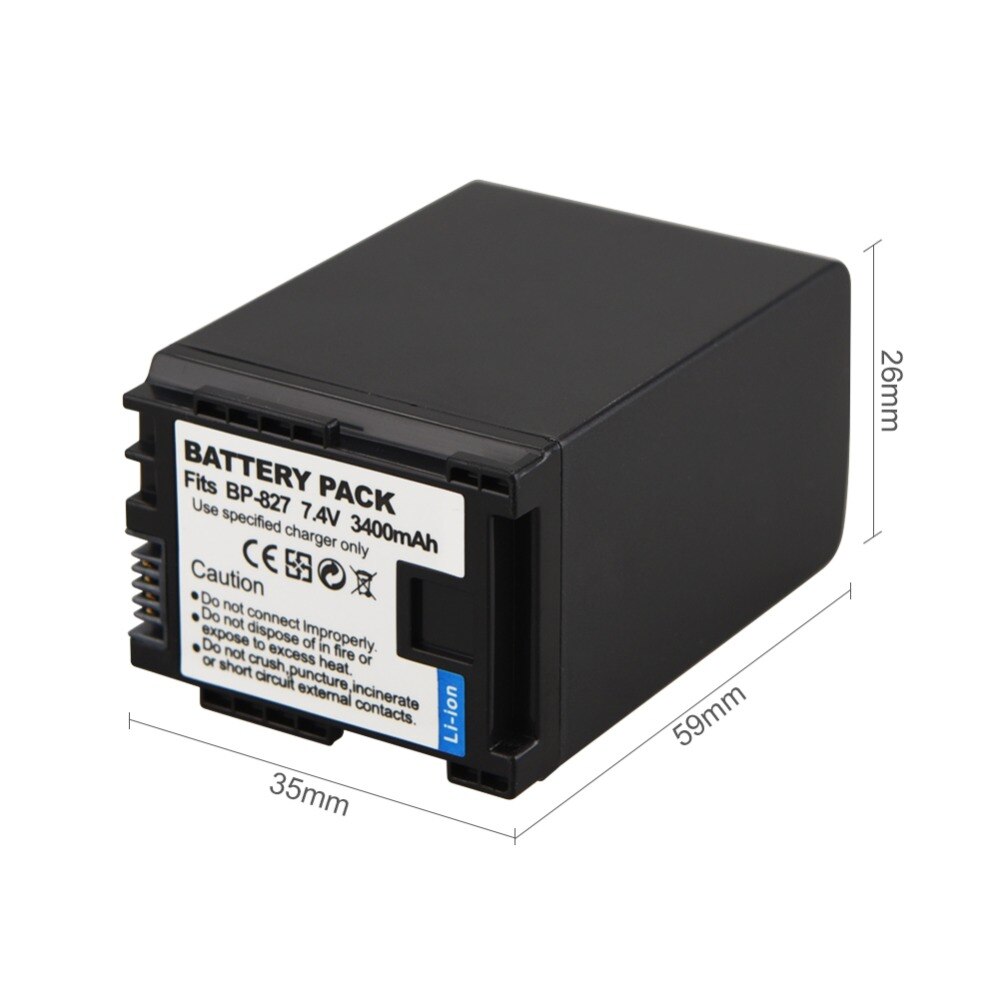 1Pc 2500mAh BP-819 BP819 Batteria Per Canon LEGRIA HF10, HF11, HF20, HF21, HF100, HF200, HF G10, HF M30, HF M31, HF M32 - Foto 5