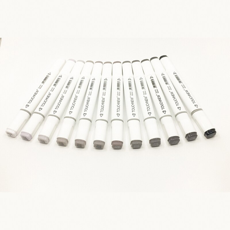 TOUCHNEW 6/12/30 kolory skali szarości markery artystyczne zestaw głowy dwukrotnie pisak robić szkicowania alkoholu tuszu na bazie neutralny szary tona dostaw sztuki