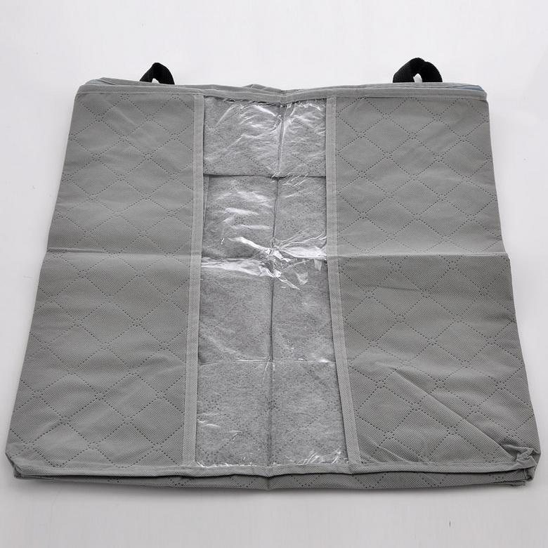 Hand Quilt Organisator Bamboe Houtskool Kleding Opbergtas Case Box Holder Tassen Grijs Ruimtebesparende Containers