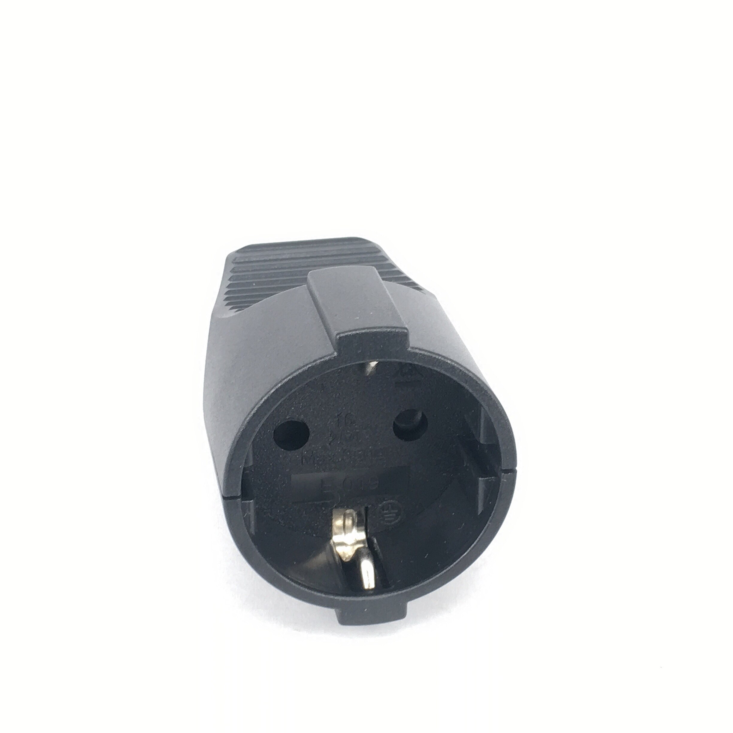 Euro German standard Extension Cord Connection Plug Male Female Butt EU Plug Socket 16A 250V Grounded Power Cable Connector: Female Black