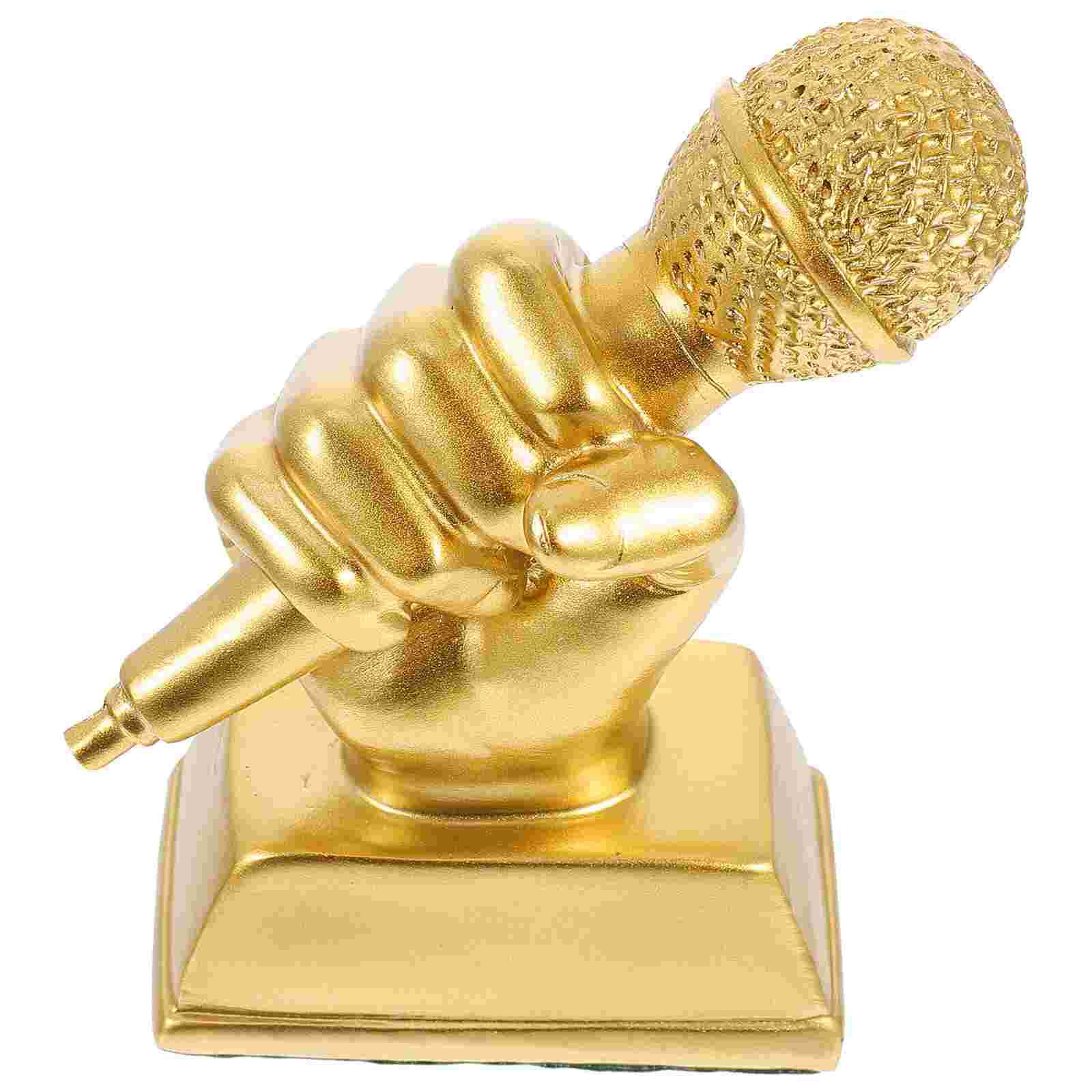 Microphone Trophy Adornment Singing Competition Award Children Musical Trophy
