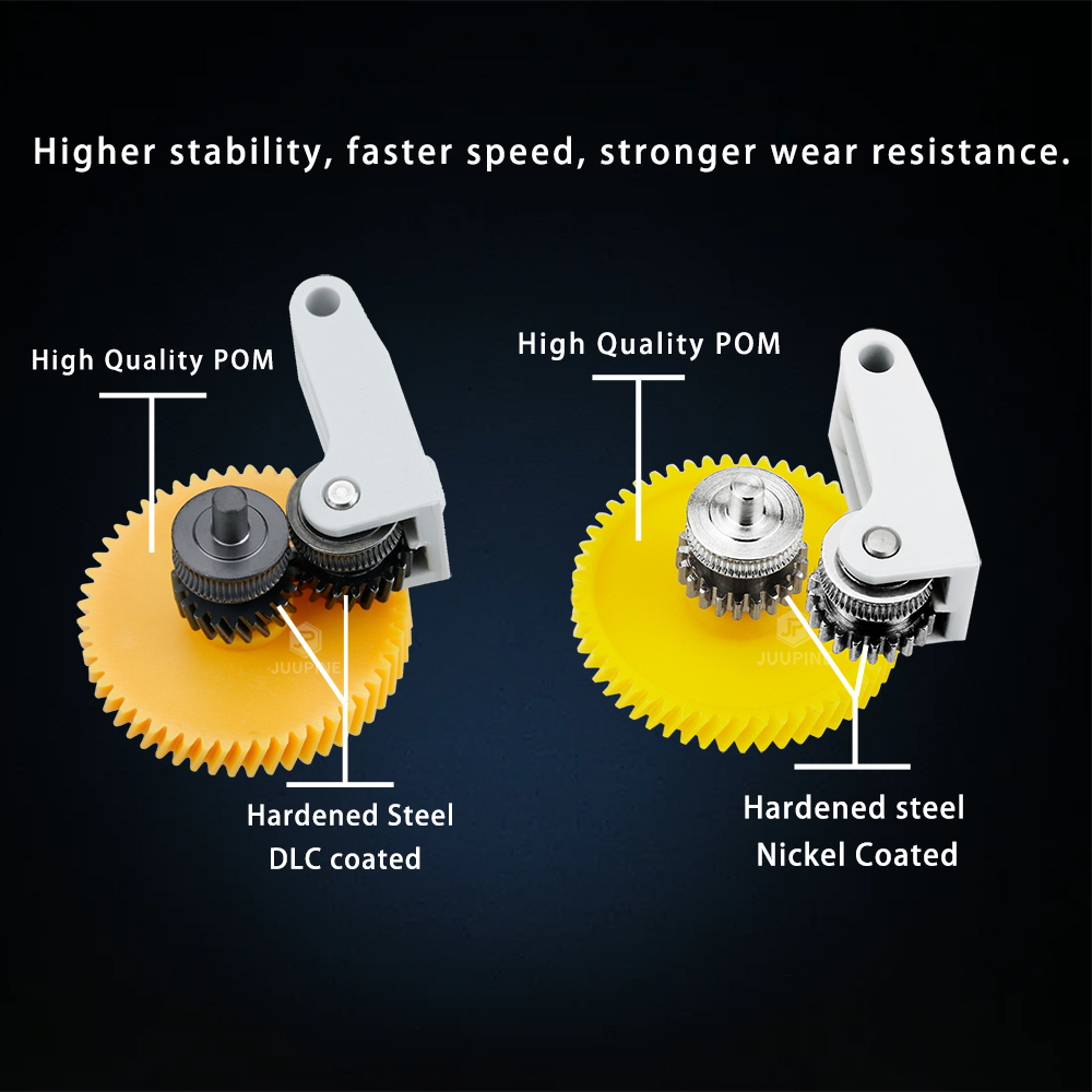 Upgrade Hardened Steel Extruder Gear Assembly For Bambu Lab P1S P1P X1 Carbon X1C 3D Printer Nickel Plating Wear-resisting