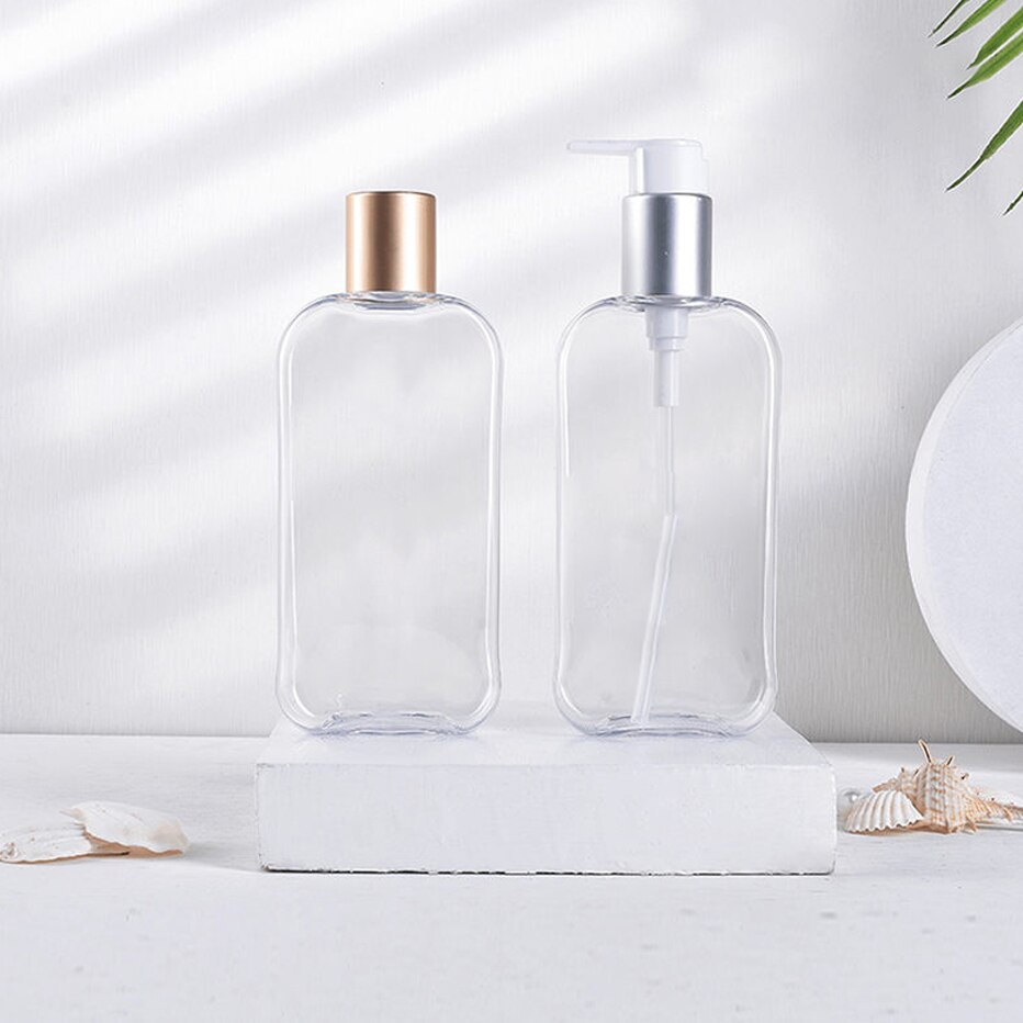 250/350Ml Vierkante Vorm Zeep Hervulbare Fles Handpers Lege Reizen Draagbare Dispenser Olie Douchegel Lotion Opslag fles