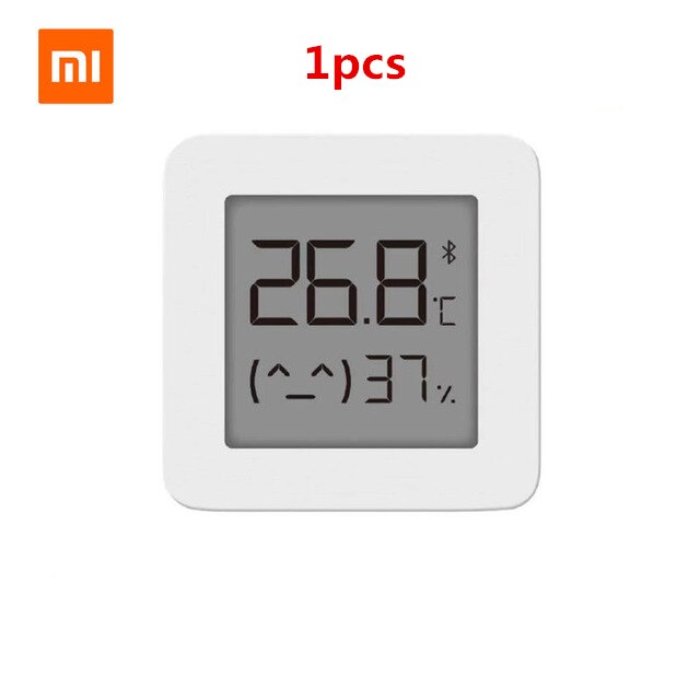 Alkuperäinen xiaomi mijia älykäs lämpömittari 2 bluetooth lämpötila-kosteusanturi lcd digitaalinen kosteusmittari kosteusmittari älykoti: 1 kpl