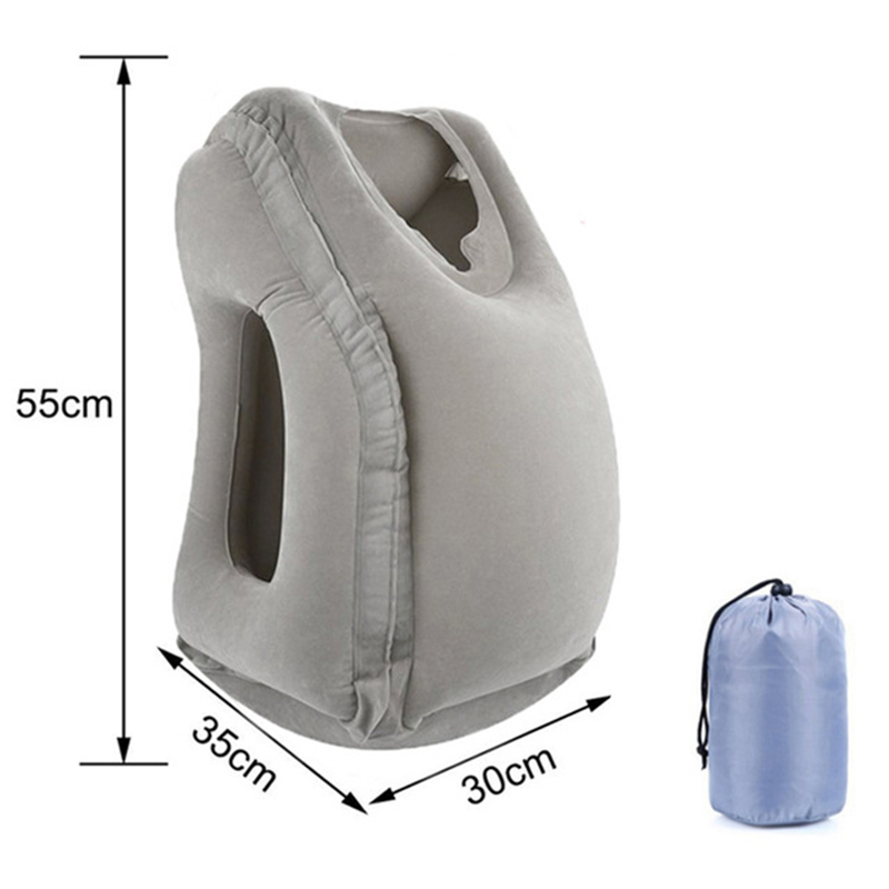 Oreiller de voyage gonflable Portable, repose tête et cou, oreiller de vol pour avion, voiture, Bus, Train, bureau, sieste, coussin de soutien du dos