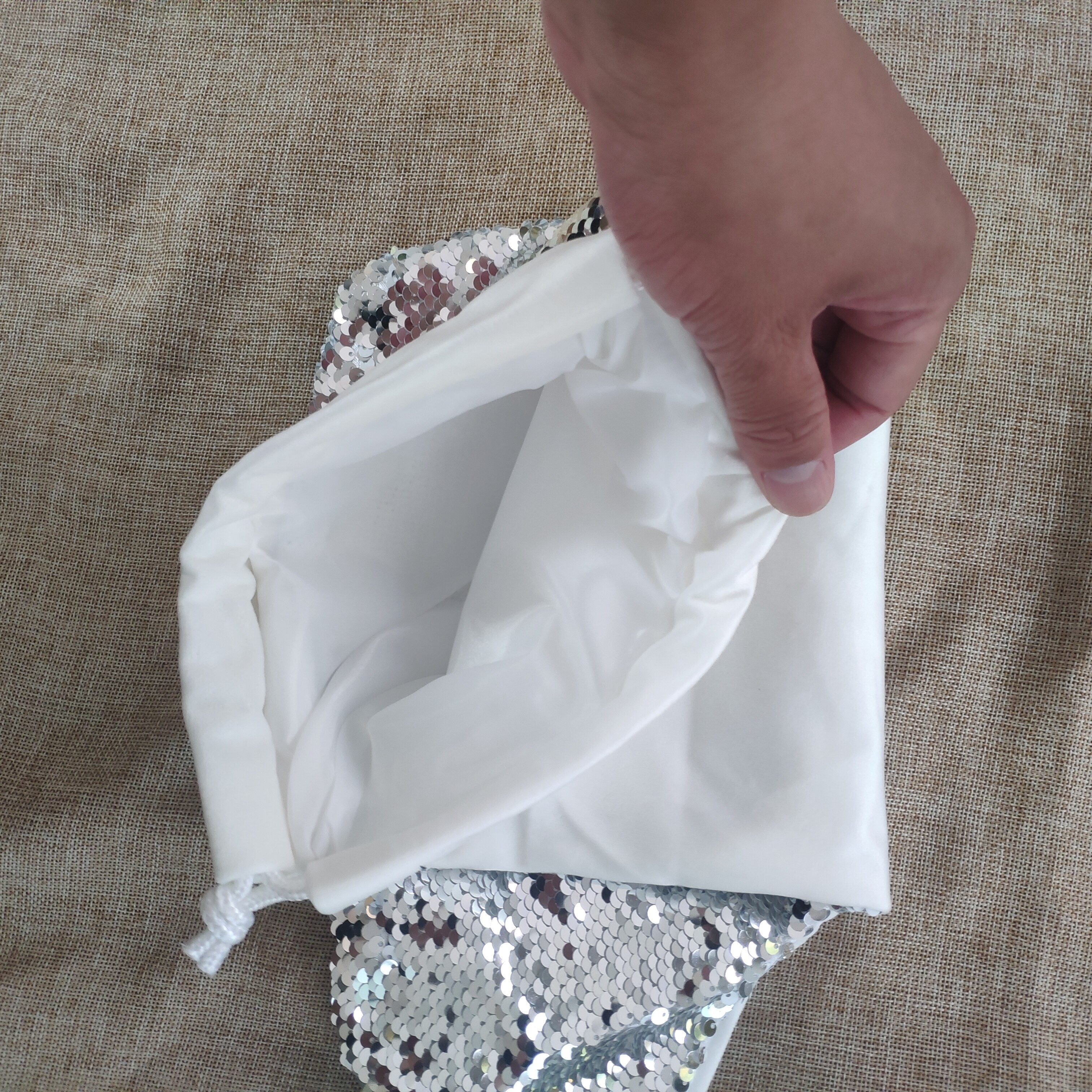 Impressão de transferência térmica mágica lantejoulas meias de natal diy personalizado em branco suprimentos tamanho por atacado: 42*26cm