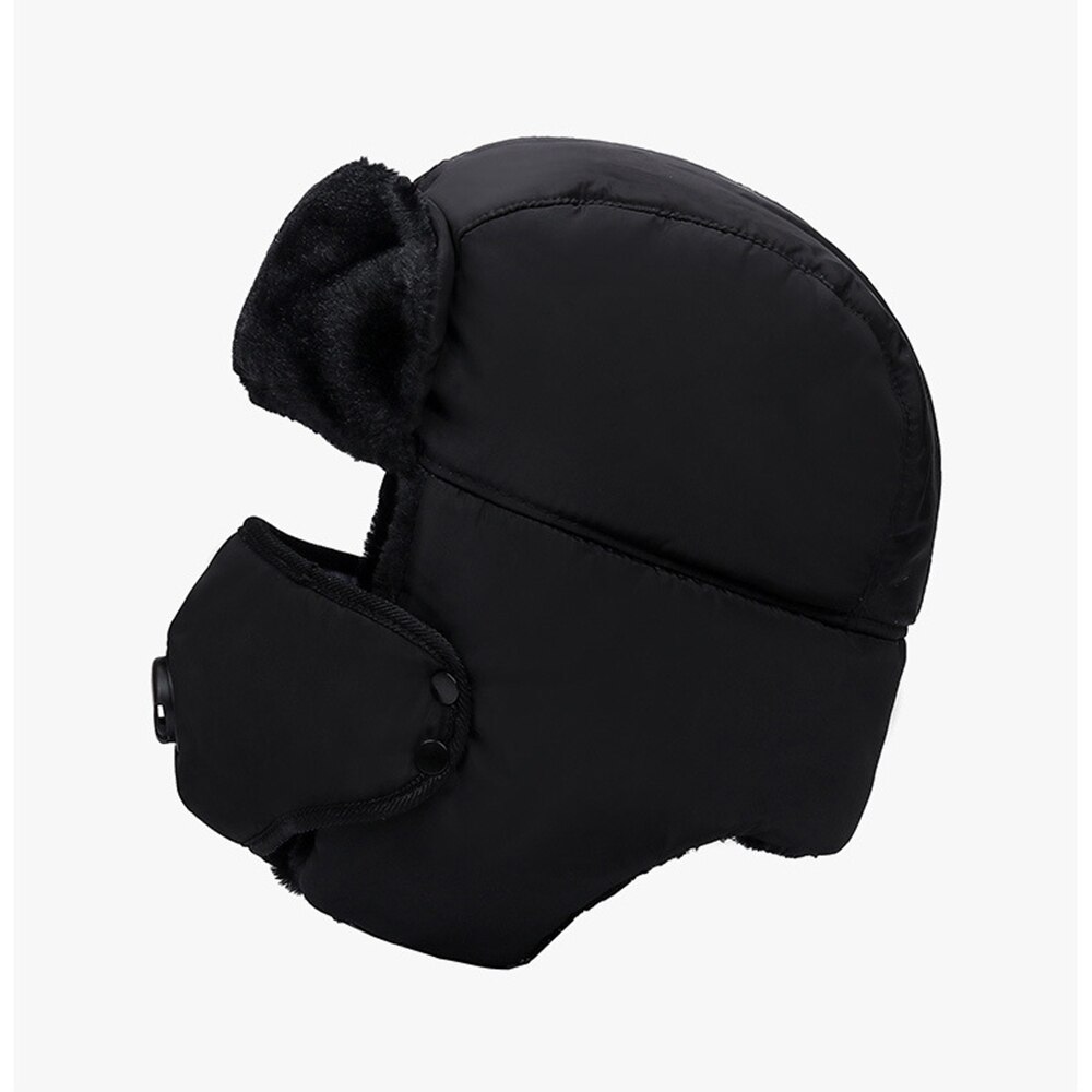 HanXi gorro ruso grueso de invierno para hombres y mujeres, gorro Balaclava con orejeras, gorro de esquí para la nieve, gorro de aviador de piel ruso a prueba de viento Ushanka