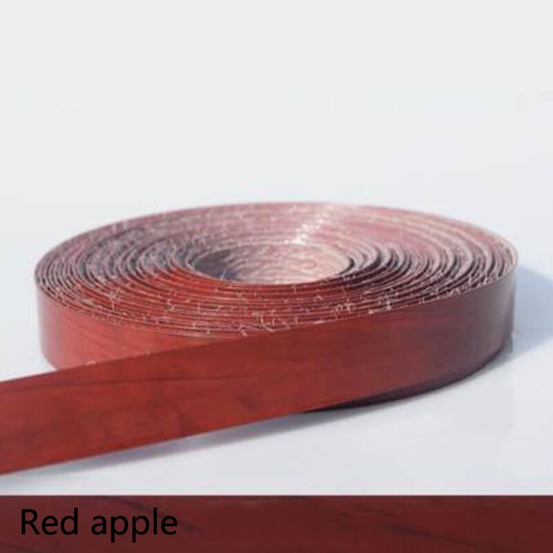 Borde de bandas de PVC decorativo de chapa de madera autoadhesivo de 10M y 2cm para muebles, armarios, mesas de oficina, bordes de superficie de madera: Red apple