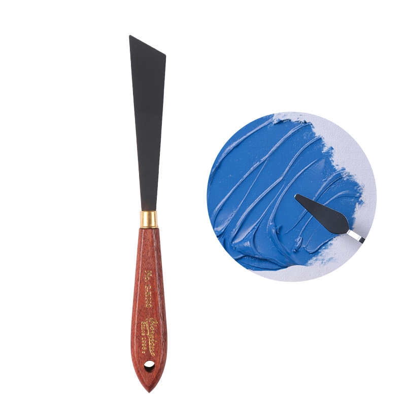 Espátula de artista, cuchillo de paleta, juego de cuchillos de pintura, raspador de mezcla de pintura, cuchillo de paleta de acero inoxidable, espátula artística de pintura